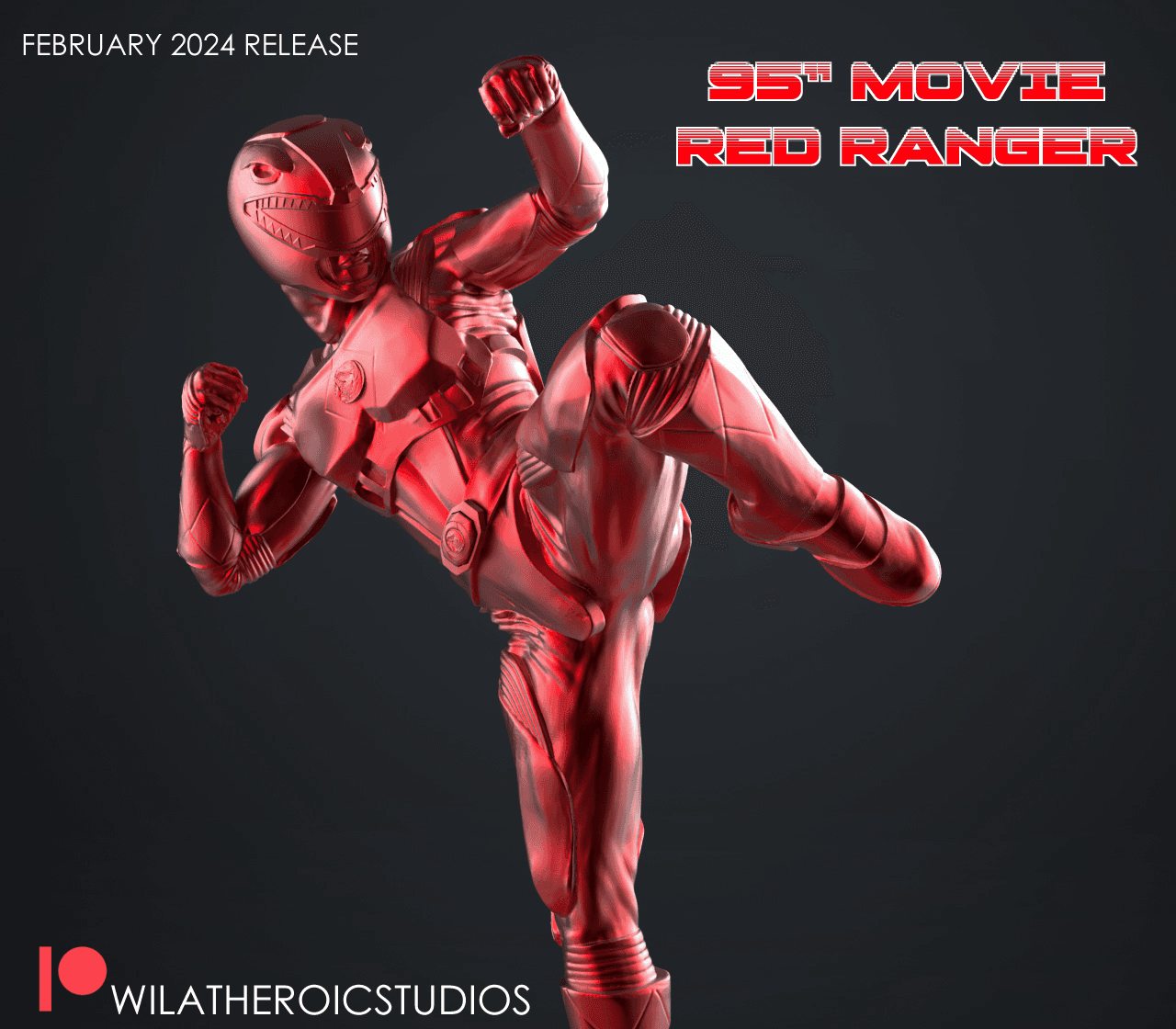 MMPR 95' Red Ranger Statue 3d model