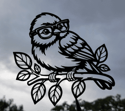 Cute Nerd Bird Wall Art.3mf 3d model
