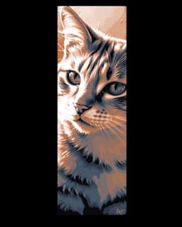 Beautiful depictions of Felis Catus - The house prowler - Set of bookmarks 3d model