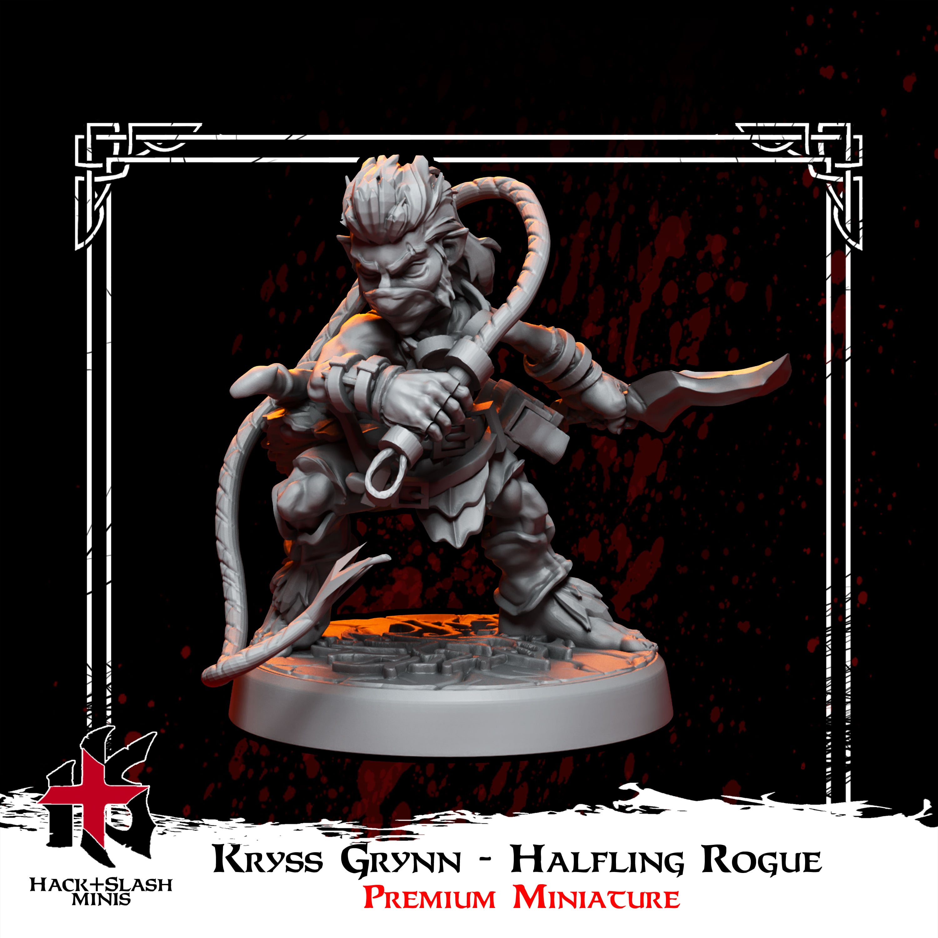 Kryss Grynn - Halfling Rogue 3d model