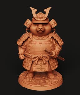 Samurai Shiba Inu Statue | Ronin Dog Figurine | Japanese Warrior Art | Cute Warrior Dog 3D Print 3d model
