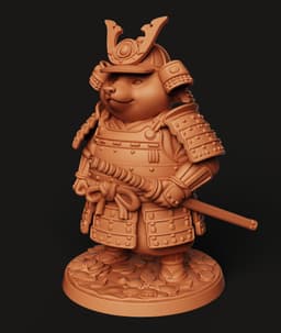 Samurai Shiba Inu Statue | Ronin Dog Figurine | Japanese Warrior Art | Cute Warrior Dog 3D Print 3d model