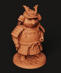 Samurai Shiba Inu Statue | Ronin Dog Figurine | Japanese Warrior Art | Cute Warrior Dog 3D Print 3d model