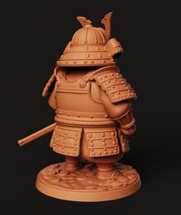 Samurai Shiba Inu Statue | Ronin Dog Figurine | Japanese Warrior Art | Cute Warrior Dog 3D Print 3d model