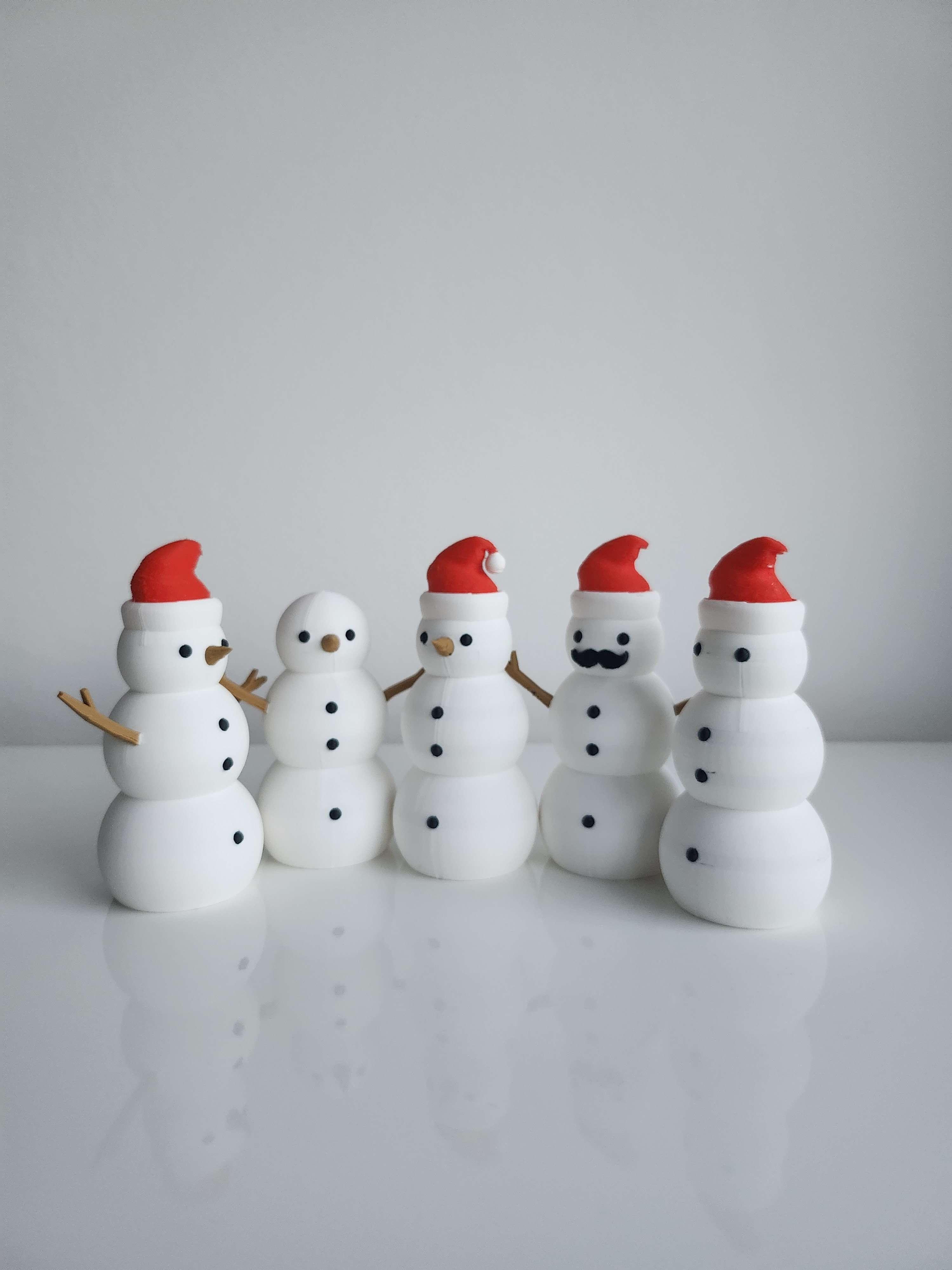 Snowman Family Bundle (High Resolution, High Quality) 3d model