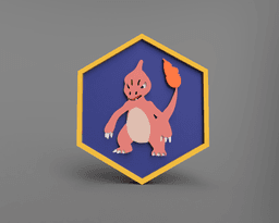 Charmeleon Pokemon PokeCoin stl 3d model