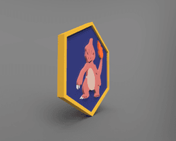 Charmeleon Pokemon PokeCoin stl 3d model
