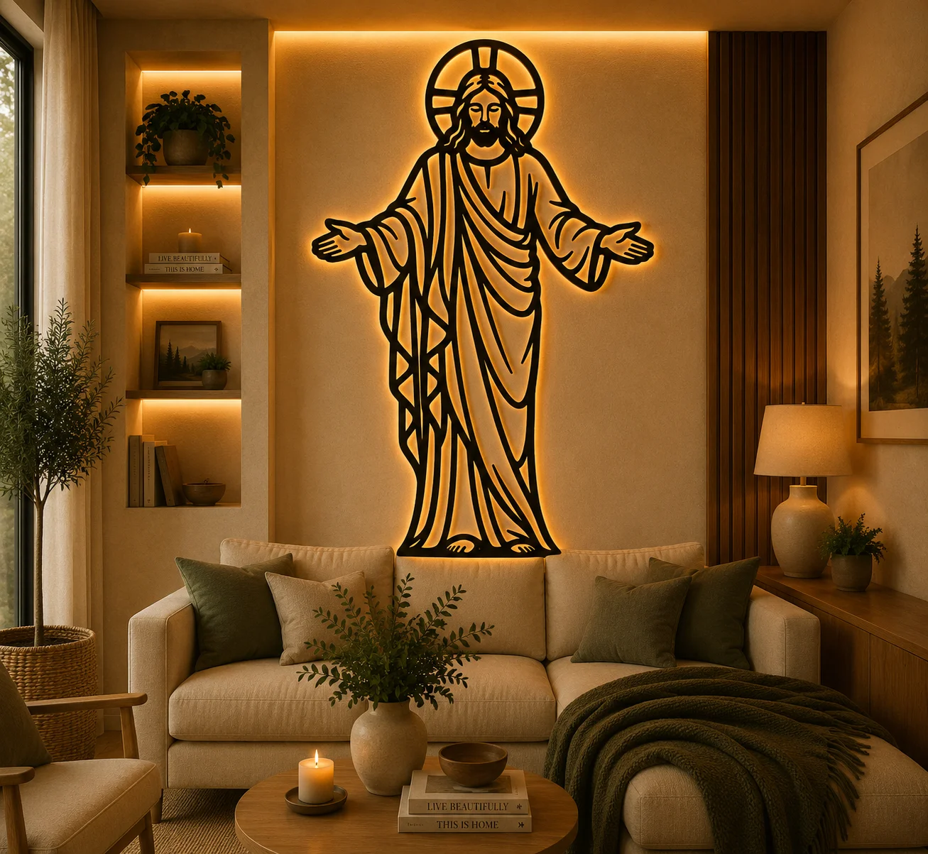 Jesus Christ Blessing 2D Wall Art.3mf 3d model