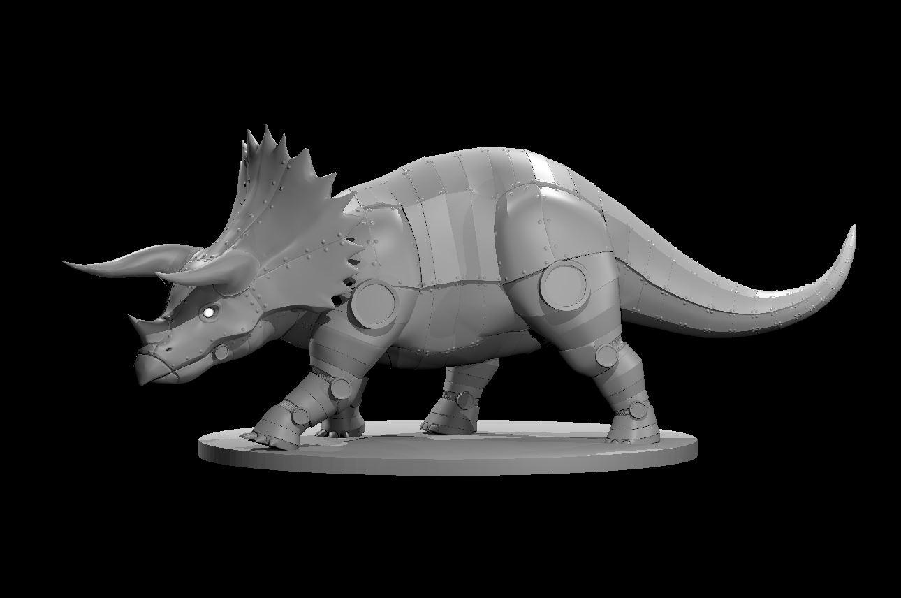 Clockwork Triceratops 3d model