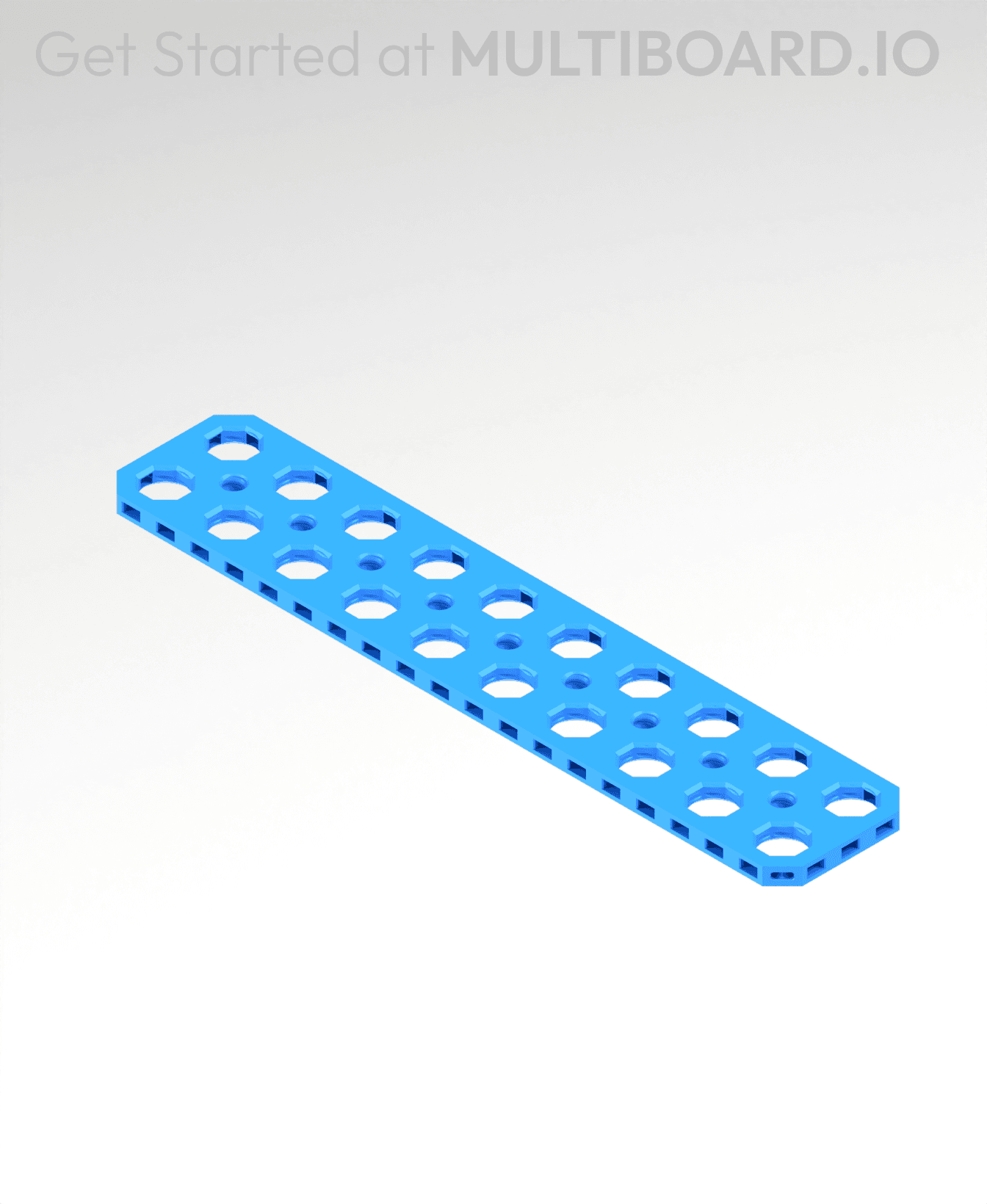 2x10 MU - Mid Hole, Small Thread MU - MultiBoard Plate 3d model