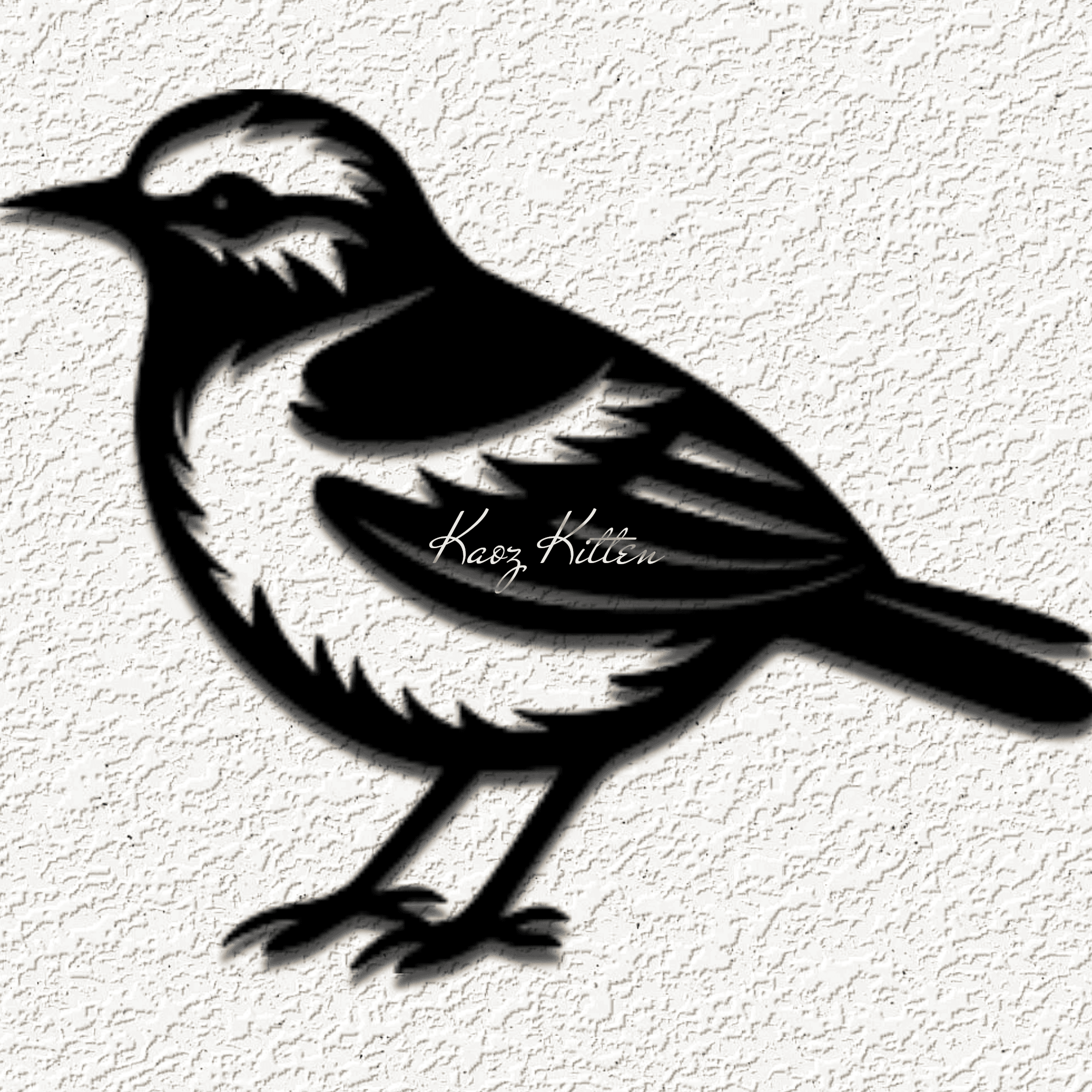 little bird wall art home decor 3d model