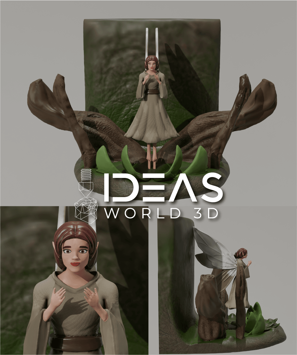 Fairy Book Holder 3d model