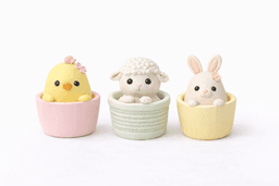 Mini Farm Animal Trio Spring STL 3d model