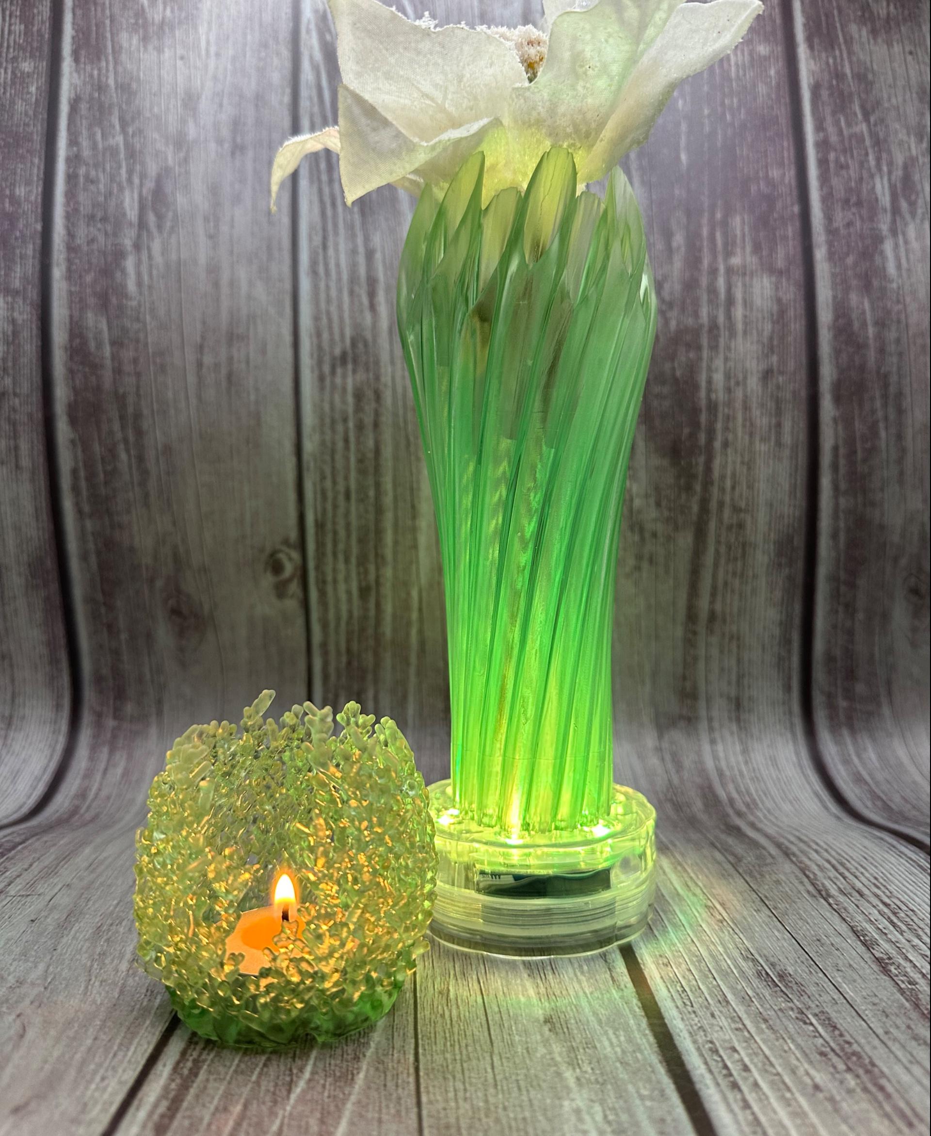 Tubes Vase - Printed in Resione clear green resin.  - 3d model