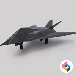 F-117 Night hawk - Foldable design 3d model