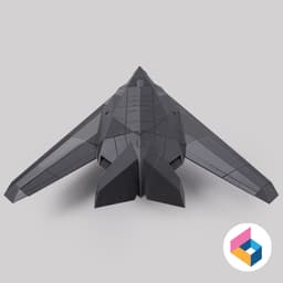 F-117 Night hawk - Foldable design 3d model