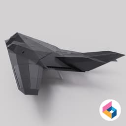 F-117 Night hawk - Foldable design 3d model