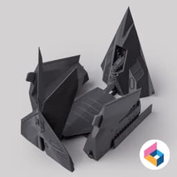 F-117 Night hawk - Foldable design 3d model