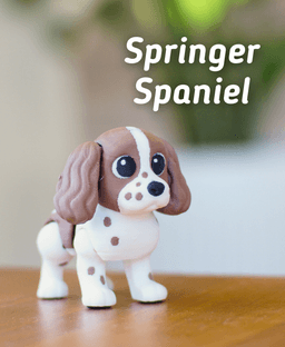 Ludo Springer Spaniel - Articulated Fidget Dog 3d model