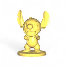 Chibi Stitch STL - Happy Alien with Paw Pose - Cute 3D Print Model for Collectors 3d model