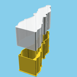 Chess Bishop piece, nestable box (v1) 3d model