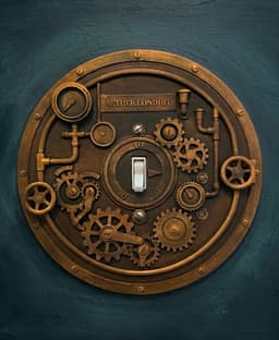 Steampunk Light Switch Plate 3d model