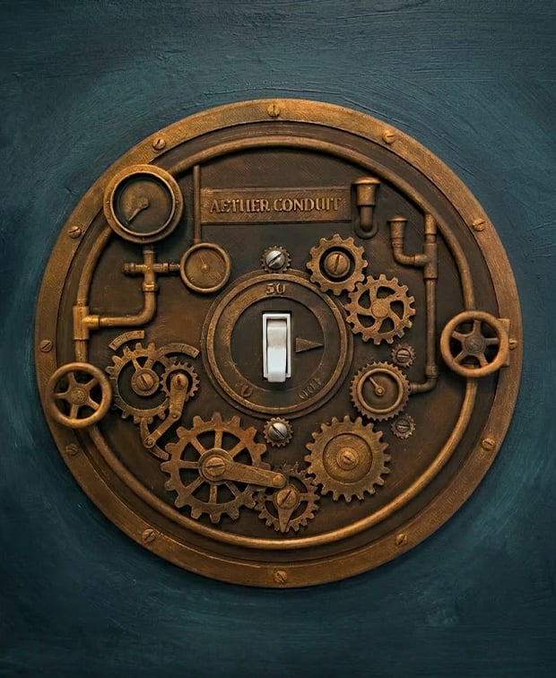 Steampunk Light Switch Plate 3d model
