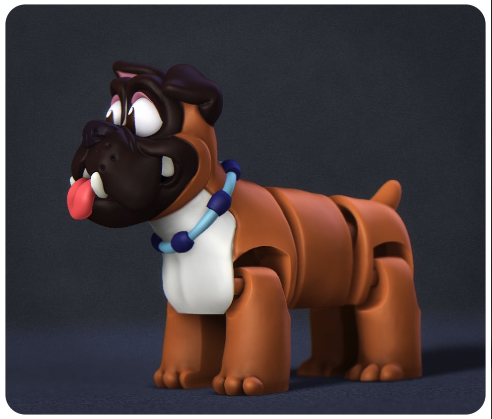 Happy Dogs Boxer 3d model