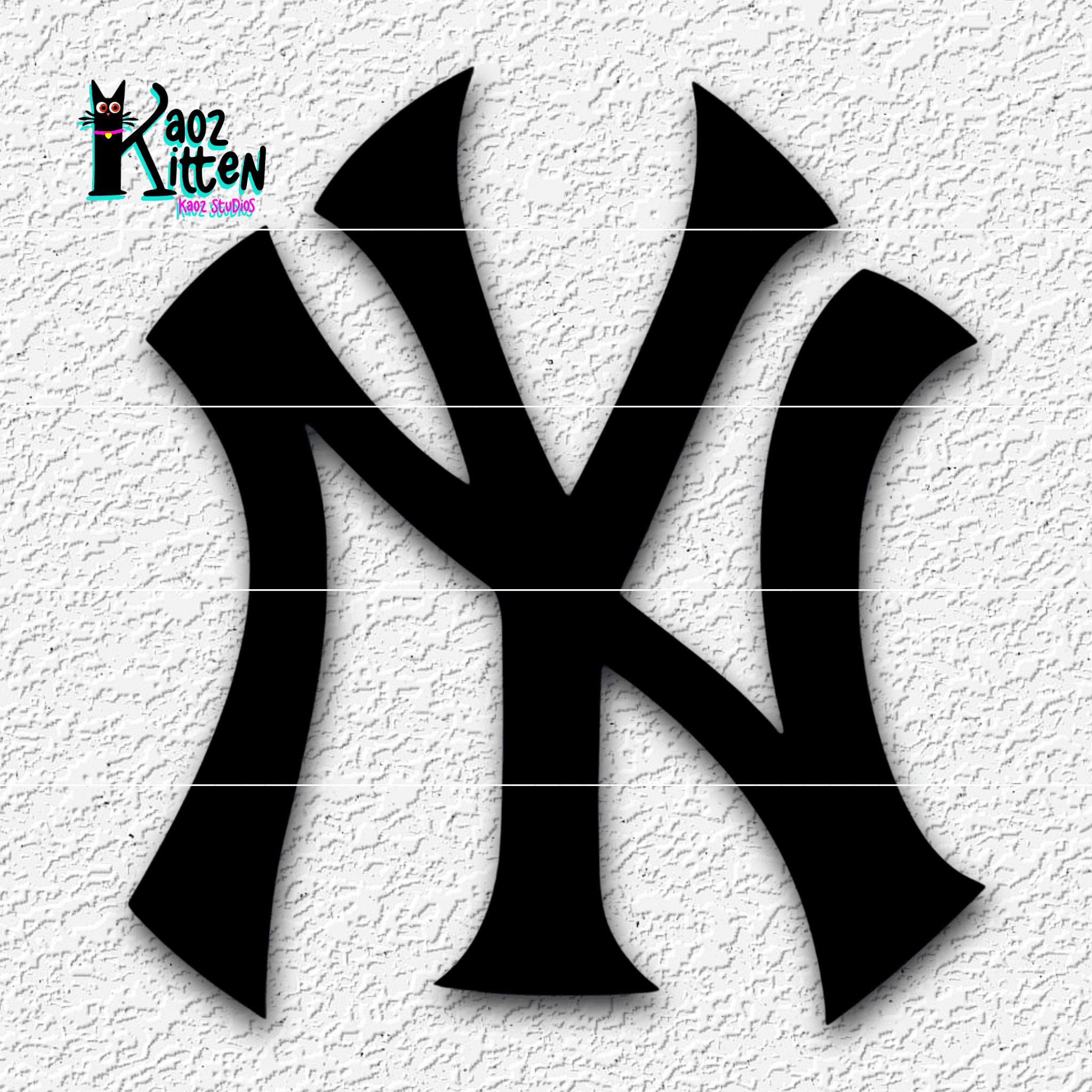 new york yankees logo baseball team wall art 3d model