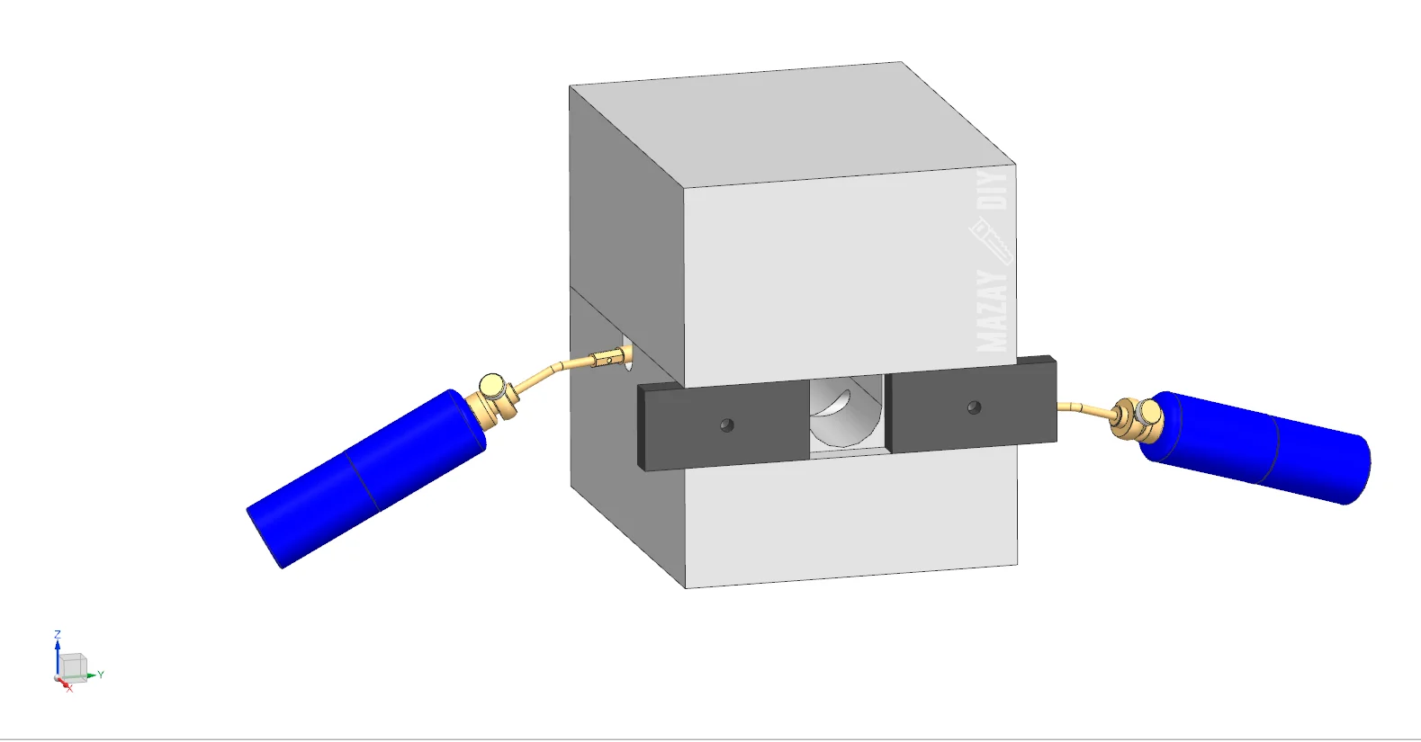 DIY mini forge for knife making 3d model