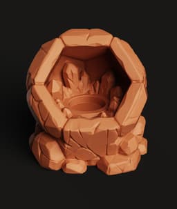 Crystal Cave Succulent Pot | Geode Planter | Fantasy Rock Desk Decor | Nature Inspired Statue 3d model