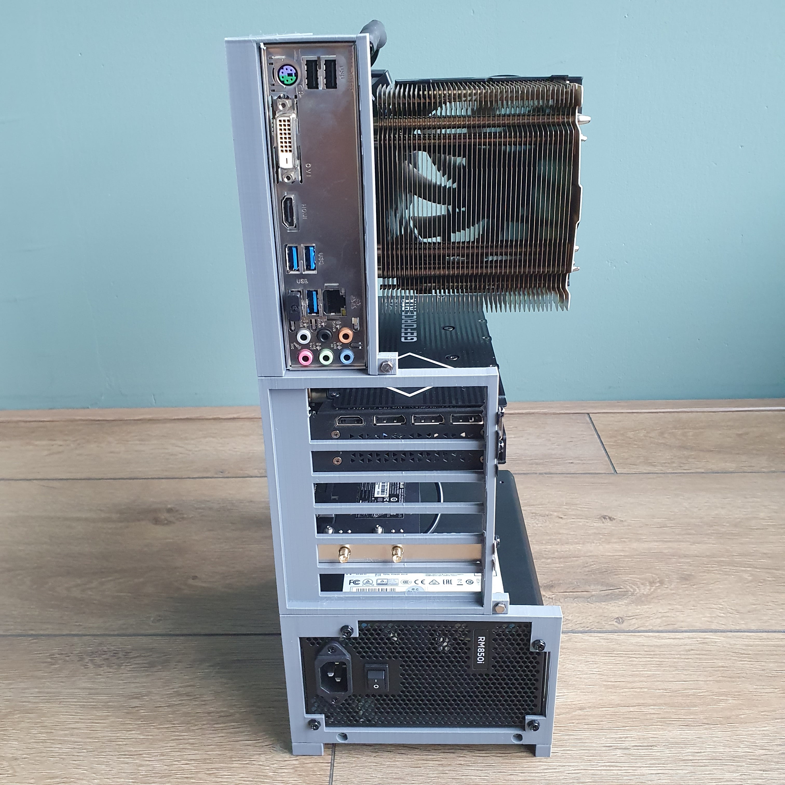 ATX basic open pc case / test bench 3d model