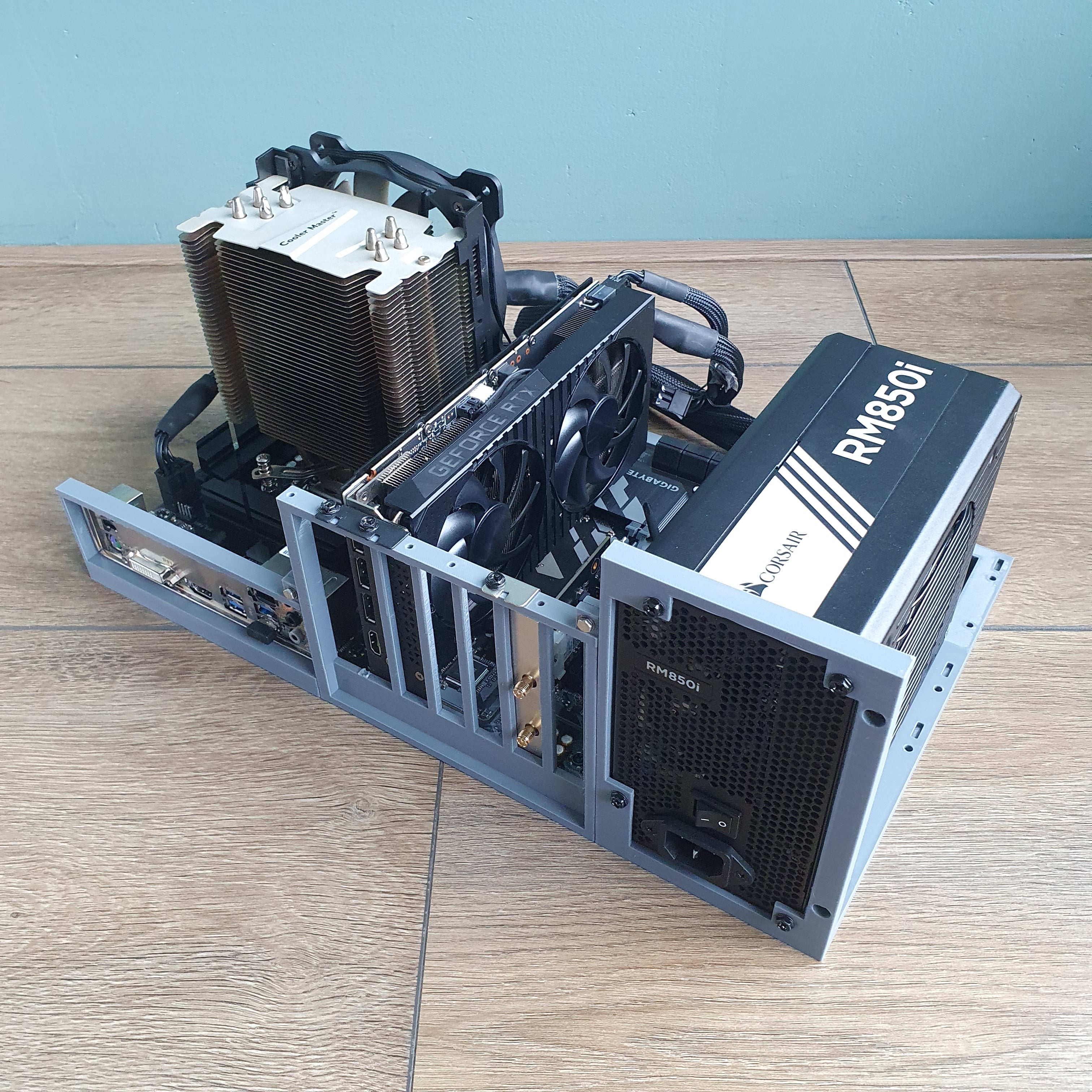 ATX basic open pc case / test bench 3d model