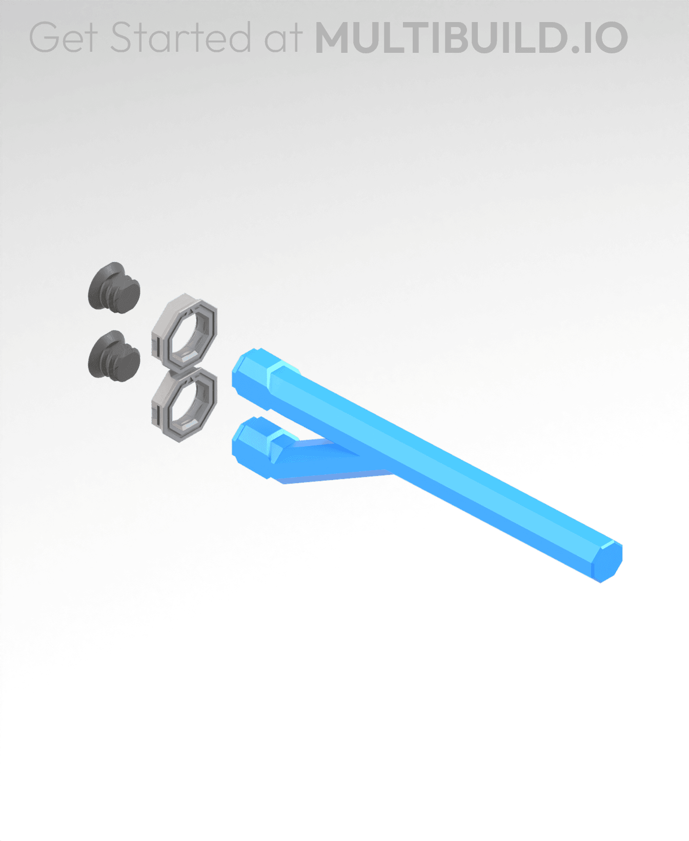 150 mm Peg (Bolt-Locked Double Insert) 3d model