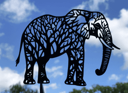 Elegant Elephant Forest Pattern 2D Wall Art.3mf 3d model