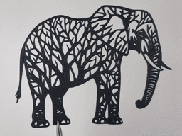 Elegant Elephant Forest Pattern 2D Wall Art.3mf 3d model
