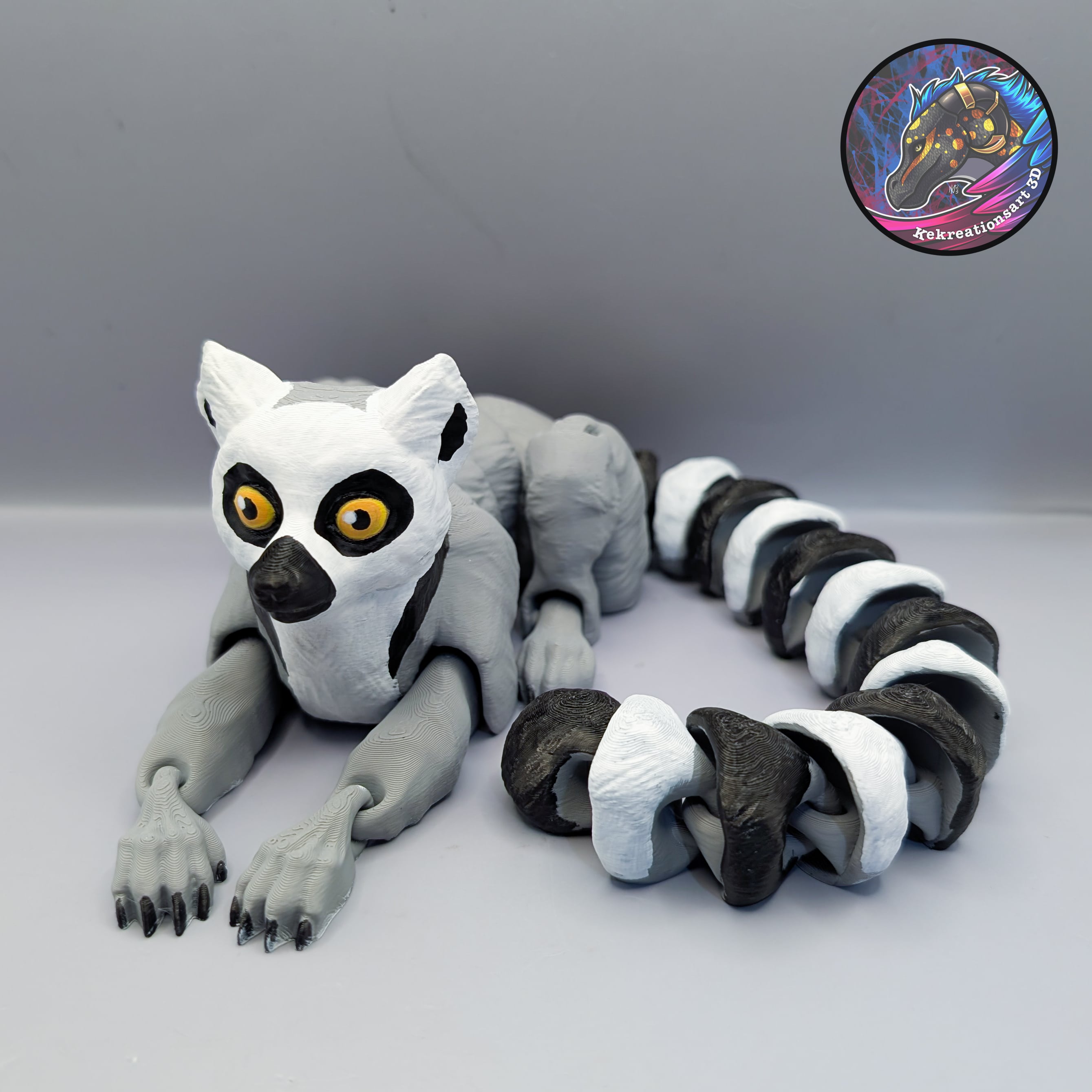 flexi ring tailed lemur 3d model