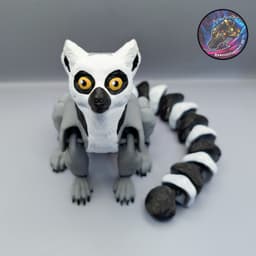 flexi ring tailed lemur 3d model