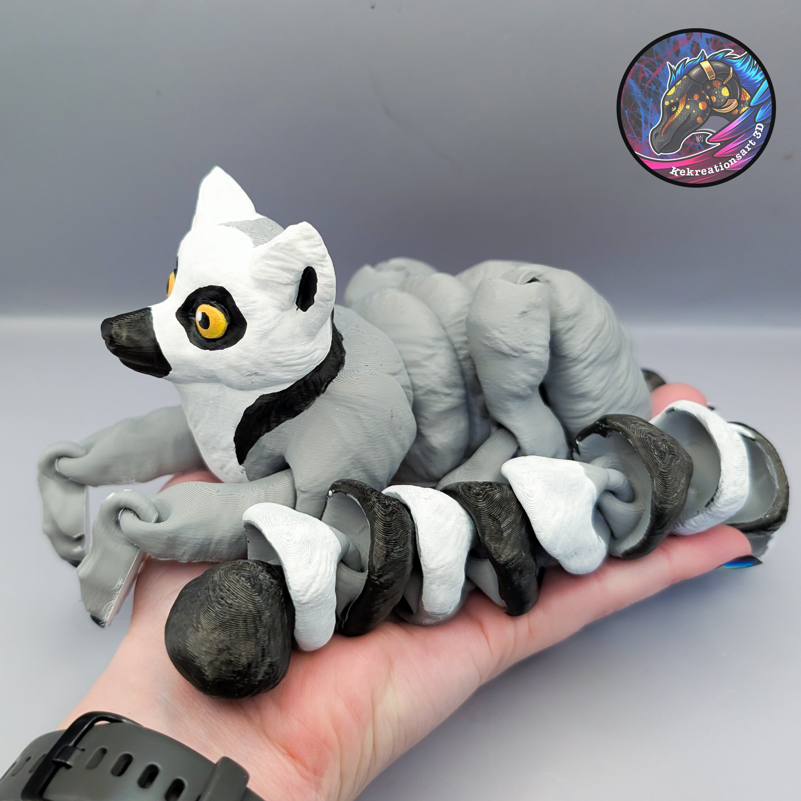 flexi ring tailed lemur 3d model