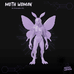 Moth Woman - Dungeons and Dragons 3D Model 3d model
