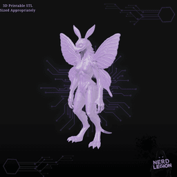 Moth Woman - Dungeons and Dragons 3D Model 3d model