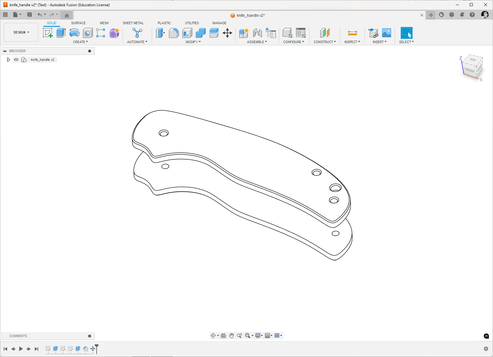 Knife handle prototypes 3d model