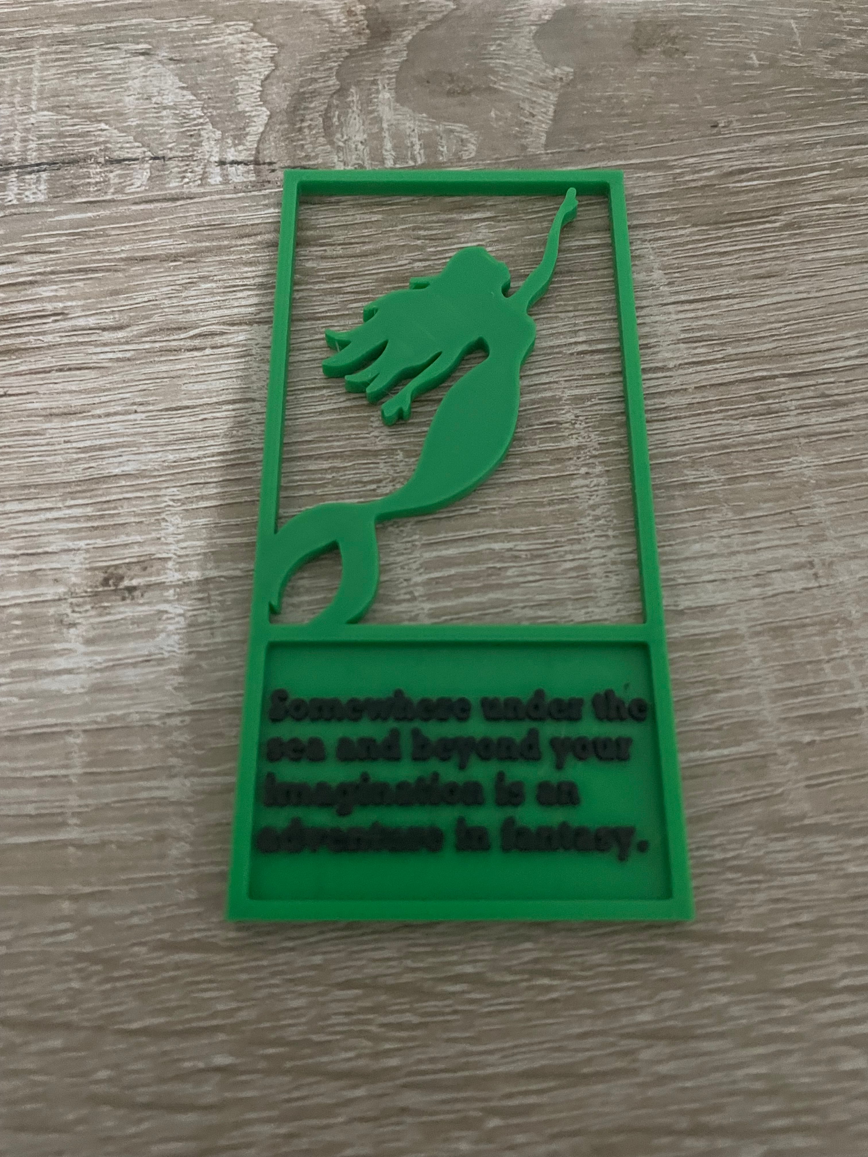 The Little Mermaid bookmark 3d model