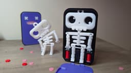 Skeleton Buddy Dead Phone Stand - with a Secret Inside 3d model