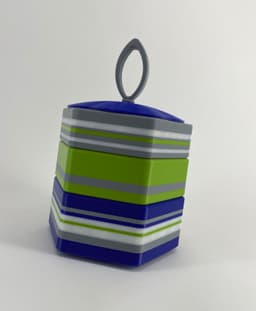 CH128-75 Stackable bin box module for creative home decor 3d print stl 3d model