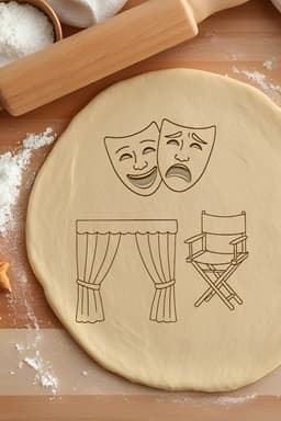 Theater Set Cookie Cutter, Biscuit Cutter 3d model