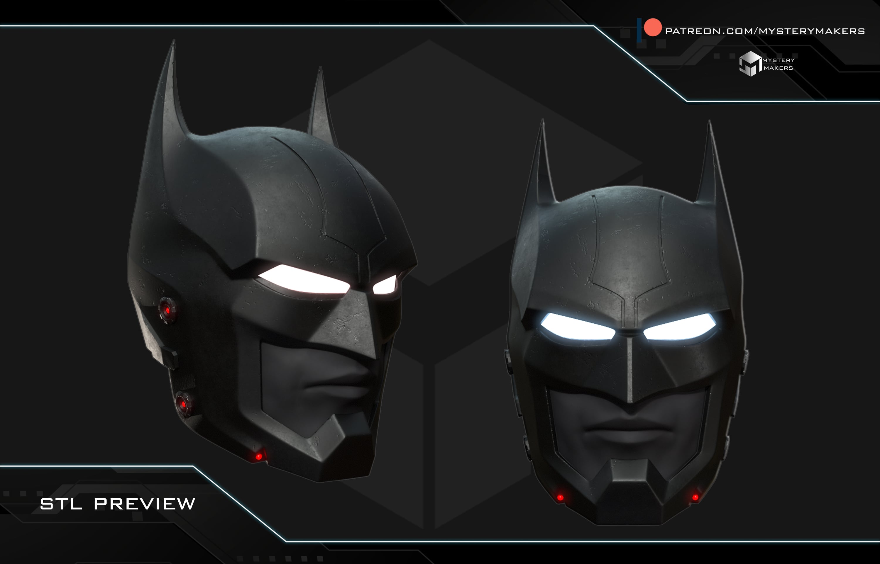 Custom Bat cowl 3d model