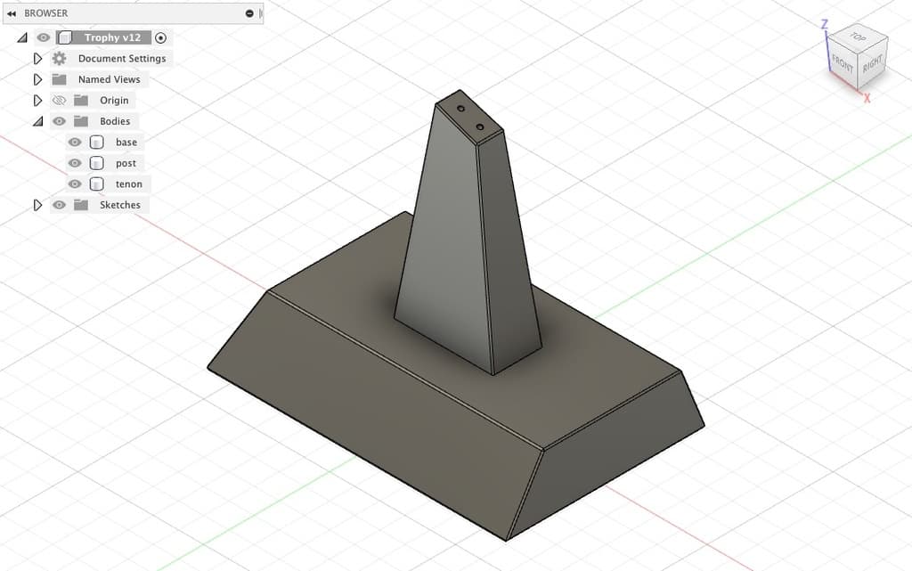 Scout Pinewood Derby Car Trophy 3d model