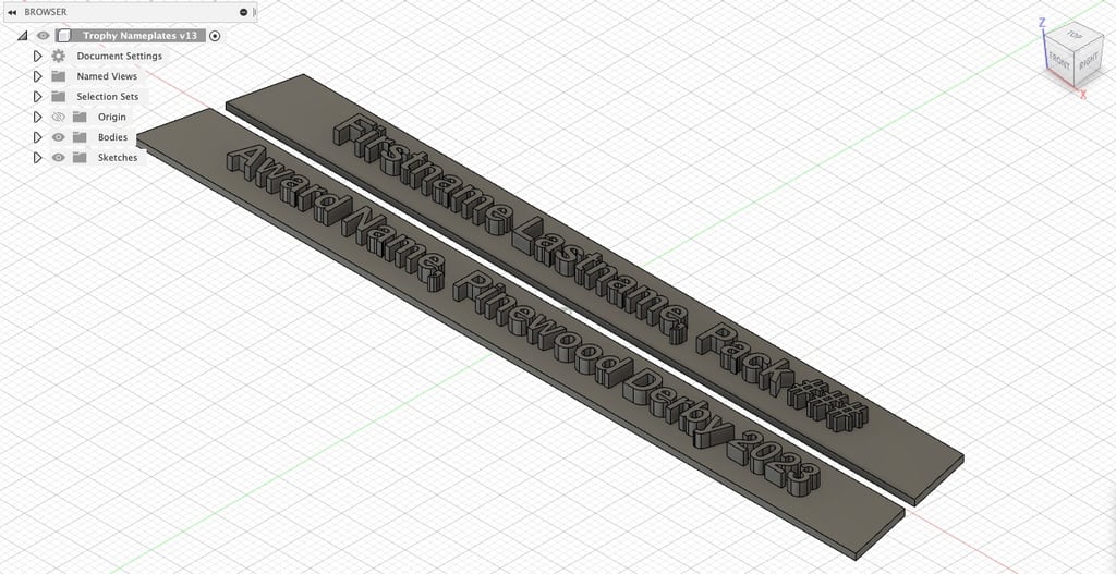 Scout Pinewood Derby Car Trophy 3d model