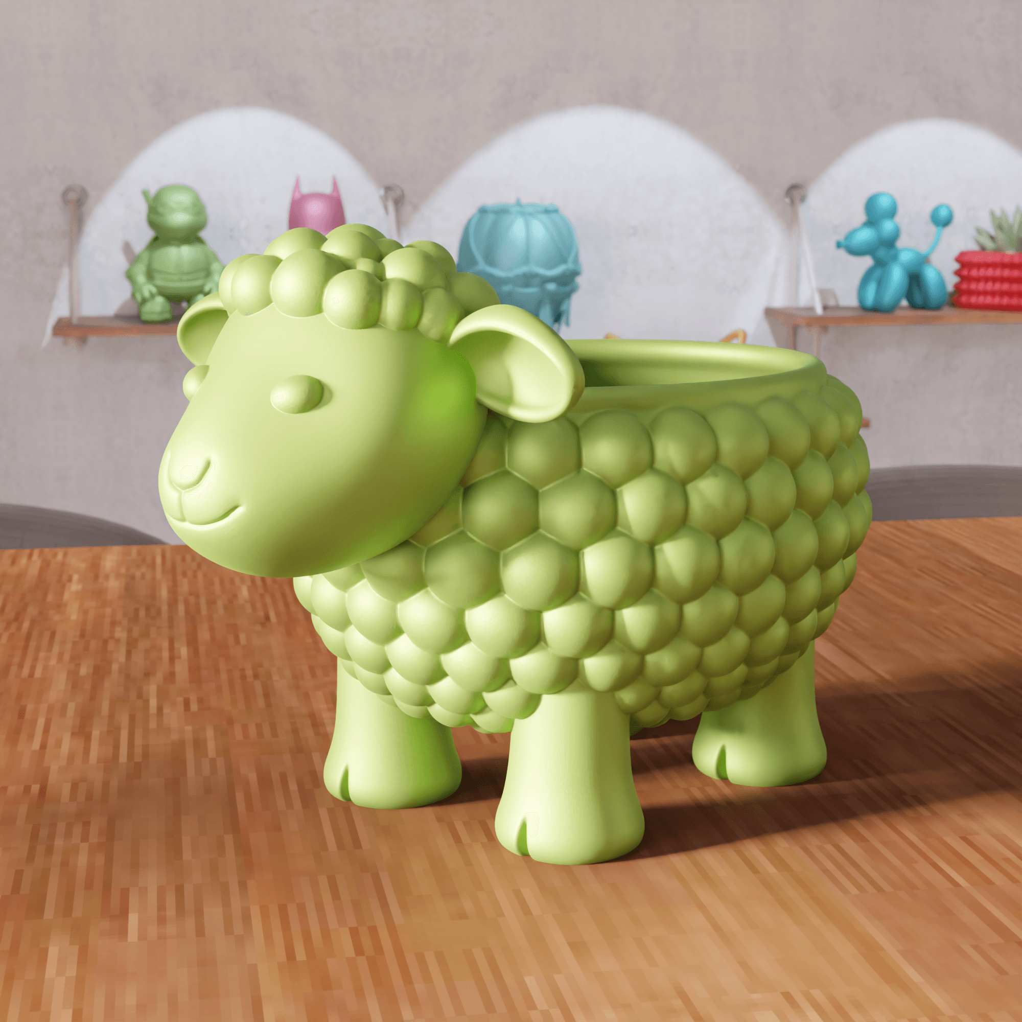 Sheep Planter and Multi-Purpose Organizer 3d model